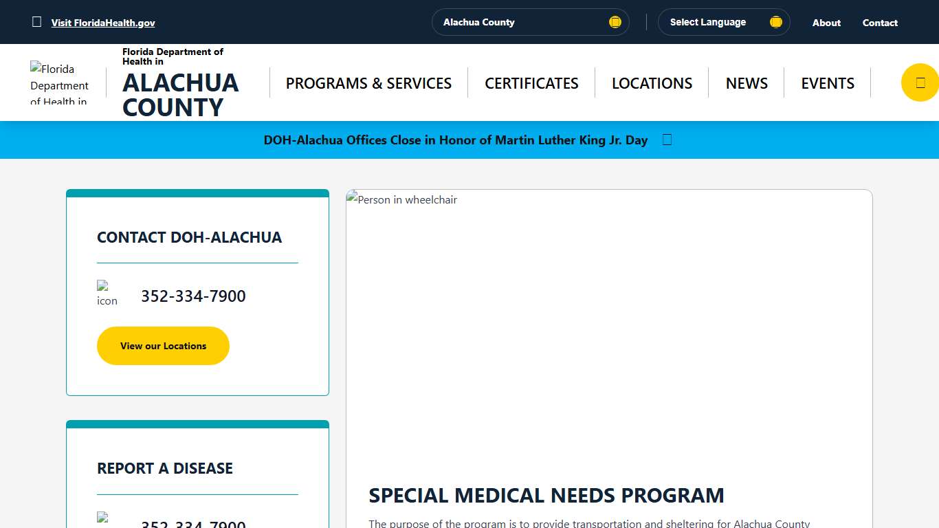 Home - Florida Department of Health in Alachua County